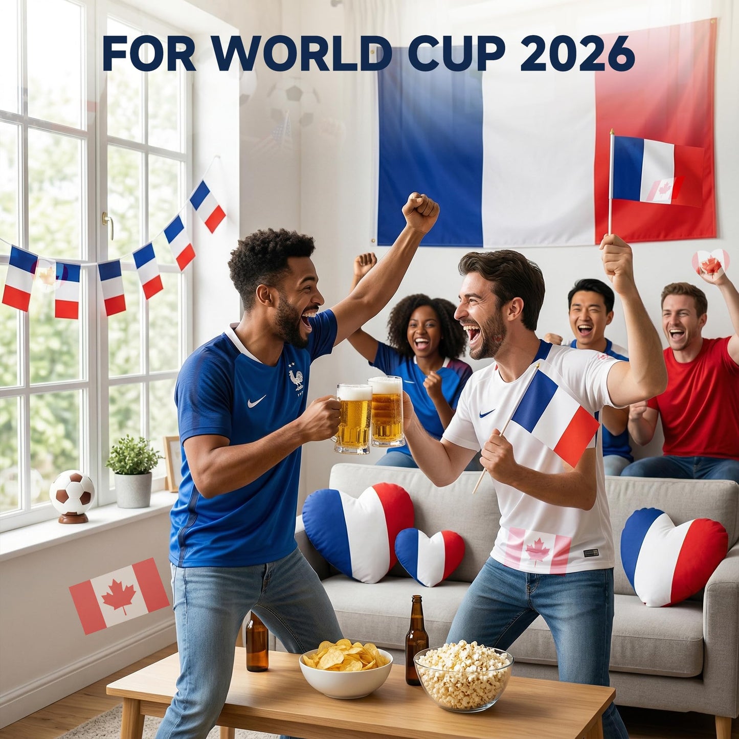 GMLIRTN 50 Pcs for Fan Flag Tattoos for World Cup 2026 - Waterproof Temporary Stickers for Team Pride & Viewing Parties（France）