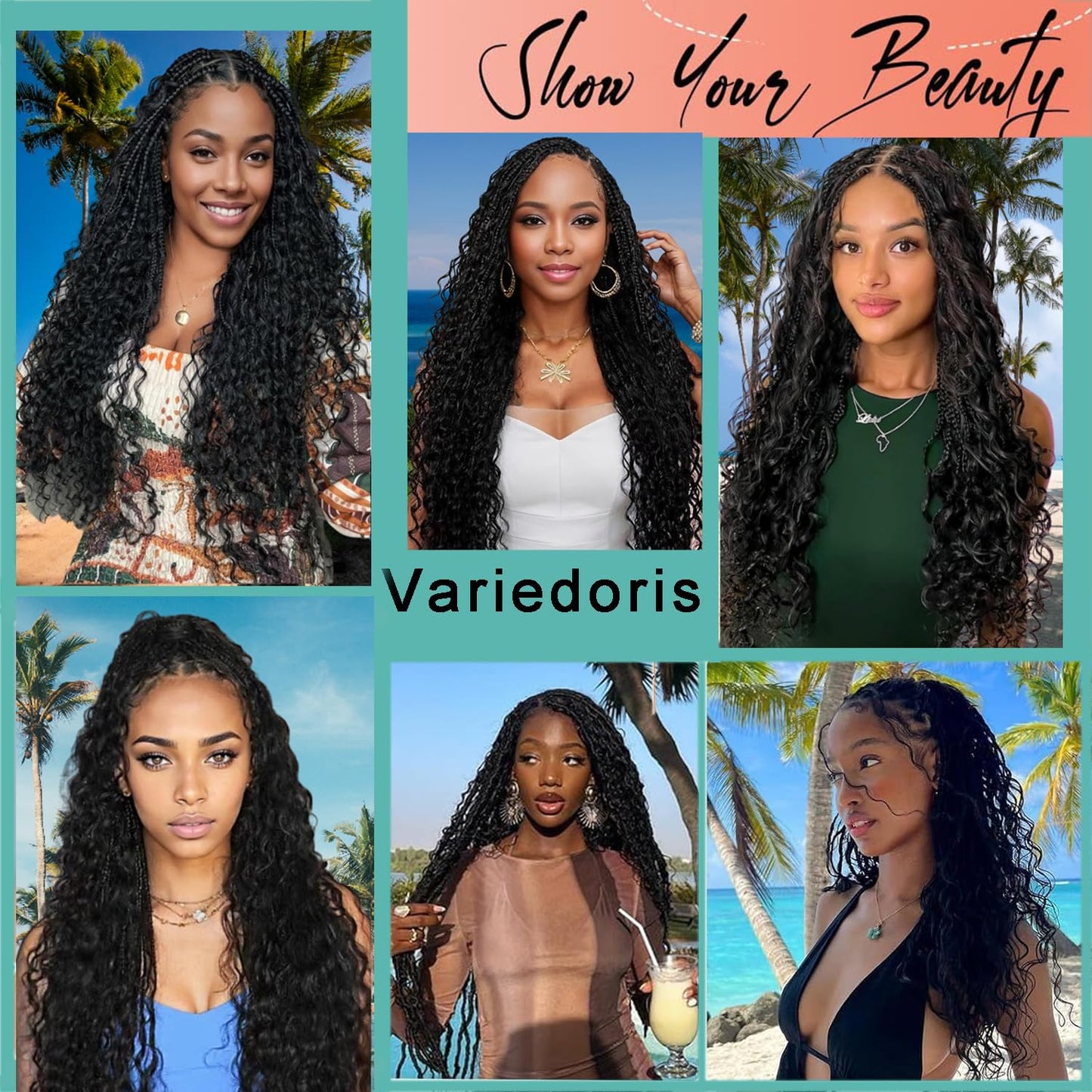 Human Braiding Hair for Boho Braids 100% virgin Human Hair 110g 20 Inch Curly Knotless 12A Deep Wave Bulk Bohemian Braiding Hair for 2 Bundles/Pack Extensions (1B-Natural Black-Deep, 20Inch)
