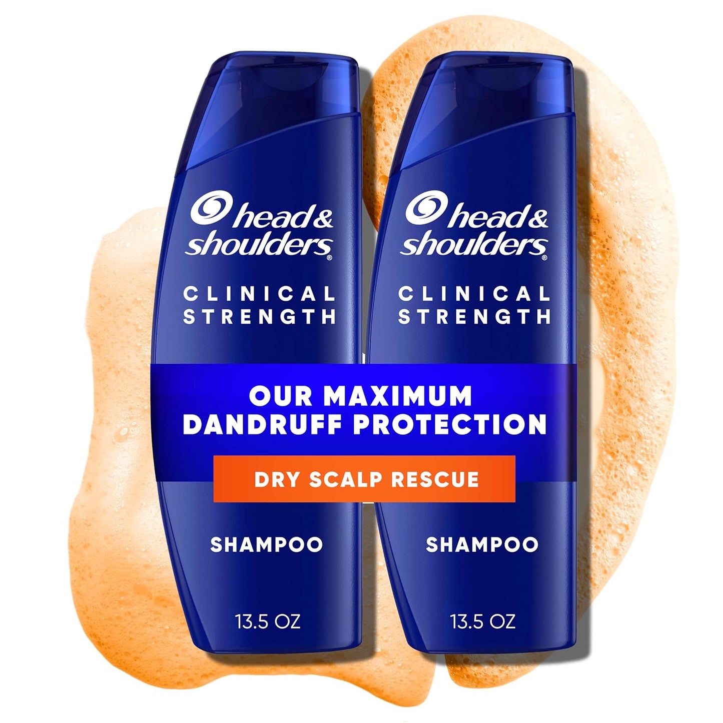 Head & Shoulders Anti-Dandruff Shampoo - Clinical Strength Dry Scalp Rescue, 1% Selenium Sulfide | 13.5 fl oz + Conditioner 9.1 oz