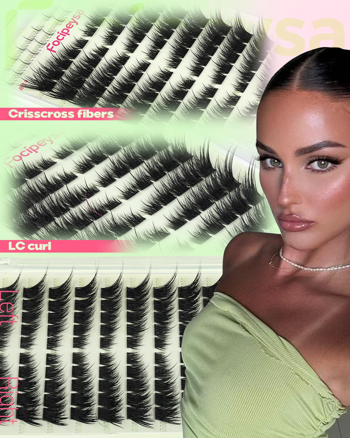 Fox Eye Lash Clusters - Wispy Cluster Eyelashes Kit with 10-18mm Lengths | DIY Extensions, Bond & Tweezers Included