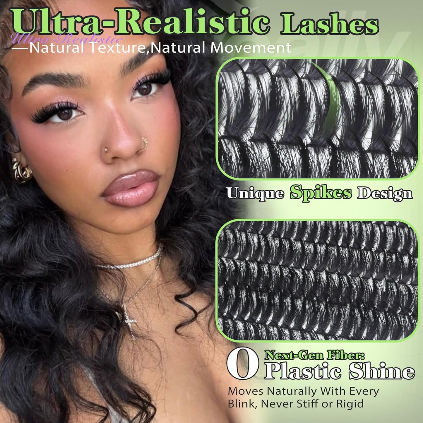 Lash Clusters - Spiky Manga Eyelash Extensions | Fluffy D-Curl Wispy 10-18MM Volume Lashes