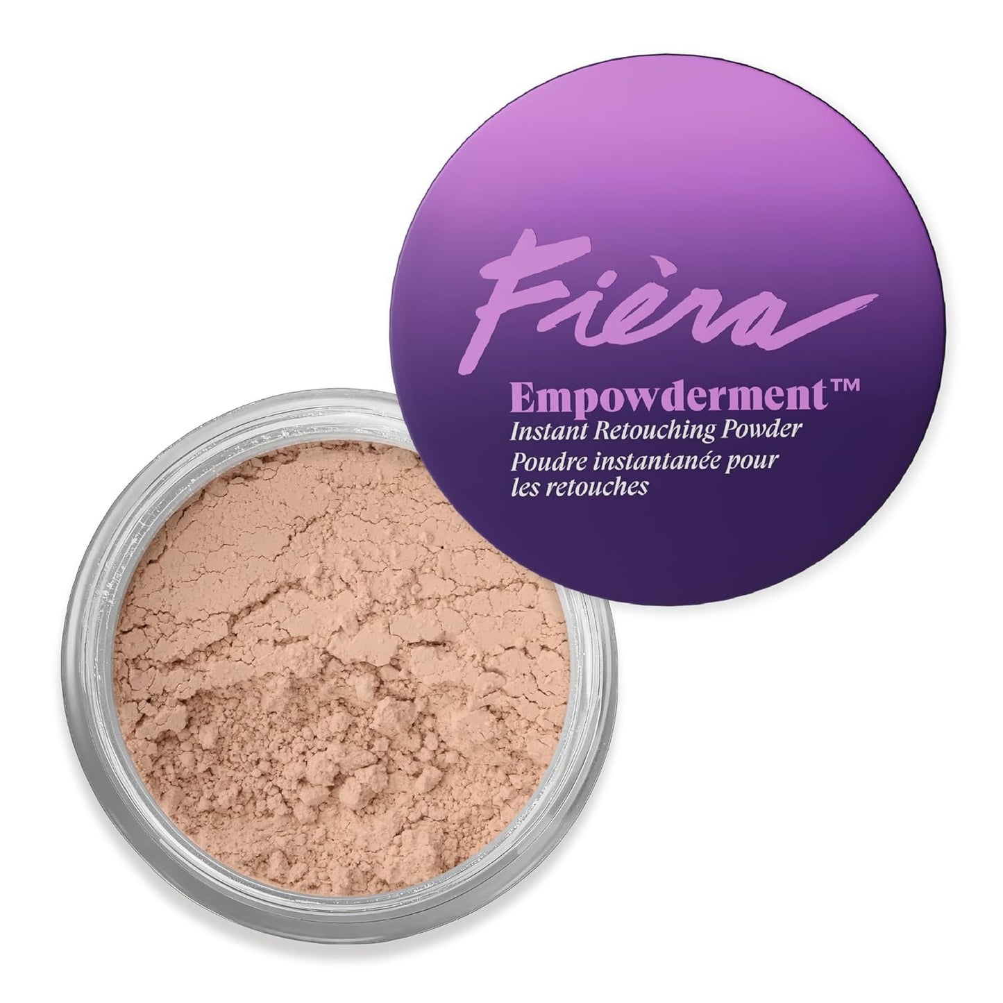 Fièra Pressed Finishing Powder - Talc-Free Blurring & Soft-Matte Formula for Mature Skin | Dark Shade, 0.2 OZ