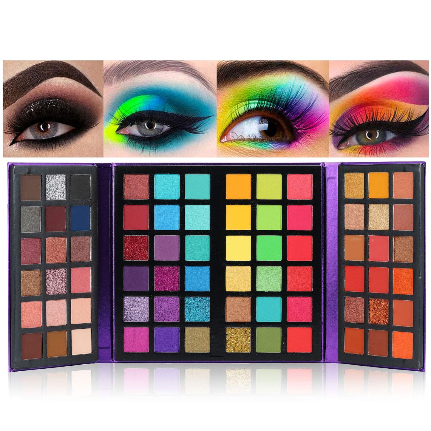 72 Colors Ultra Secret Eyeshadow Palette - Matte, Shimmer & Glitter | Blendable Pigmented Makeup Kit