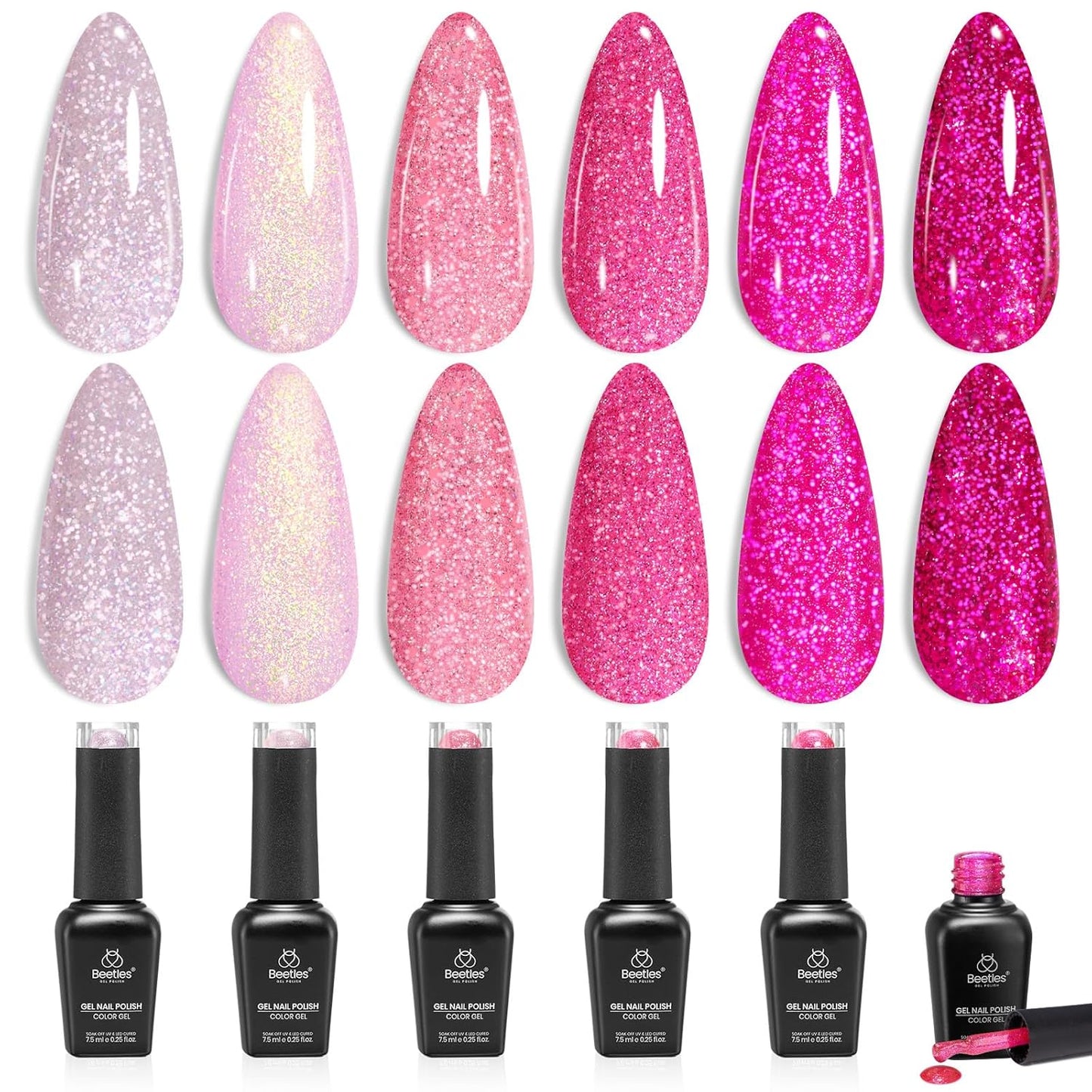 Neon Gel Nail Polish Set - 6 Vibrant Summer Colors | Sheer Translucent Effect for UV French Nail Art