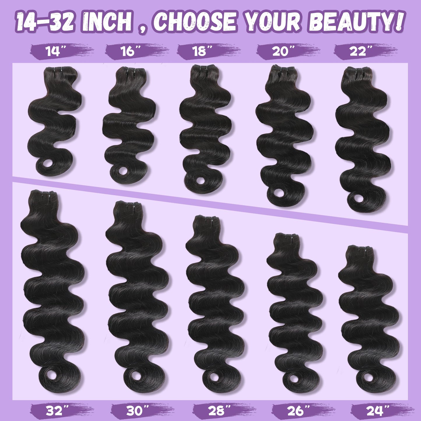 16A Raw Human Hair Bundles 18 20 22 24 Inch Body Wave Bundles Human Hair 100% Unprocessed Brazilian Hair 4 Bundles Human Hair Extensions Quick Weave Triple Lifespan Virgin Remy Hair Natural Black