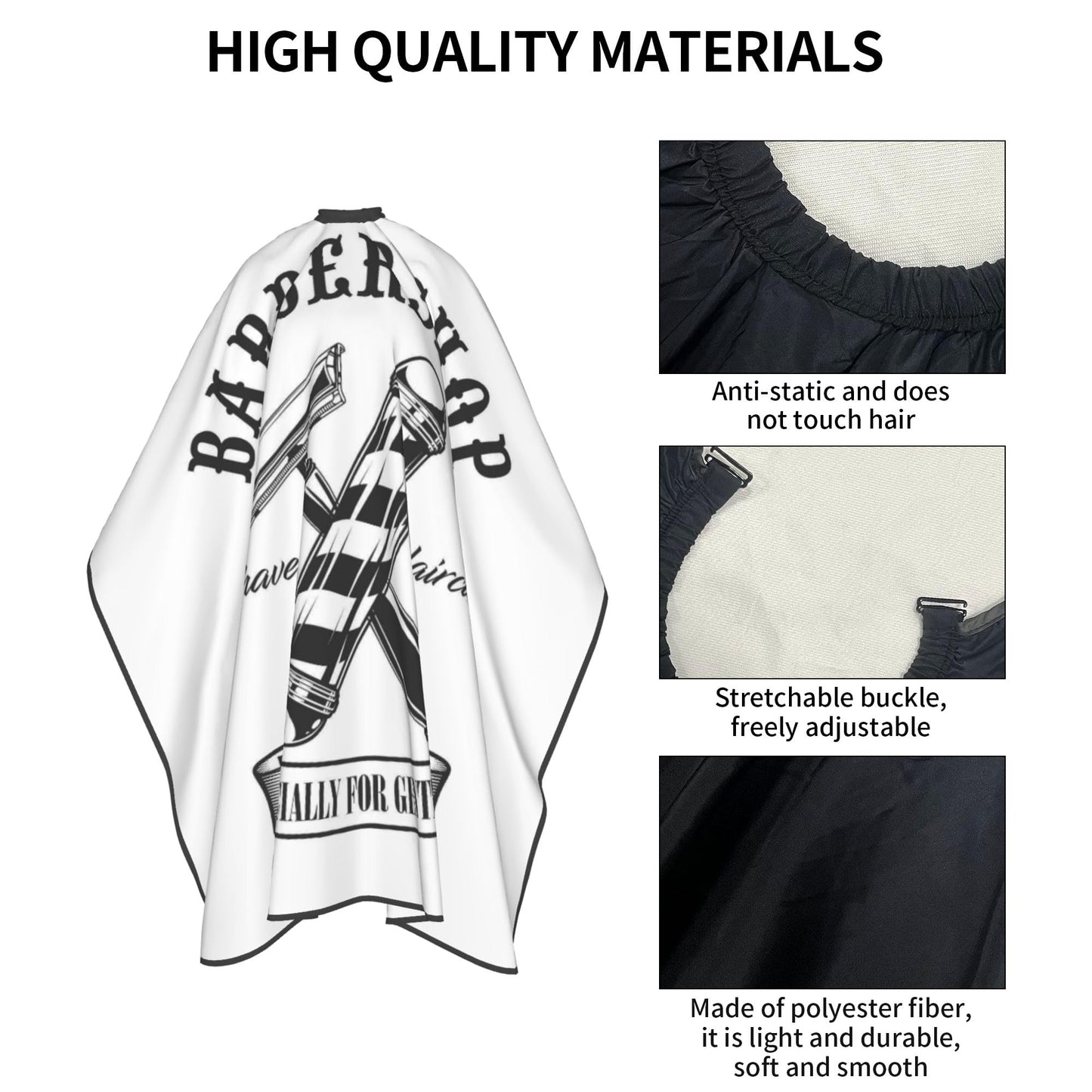 Barber Cape, Hair Salon Haircut Gown, Hair Cutting Apron with Adjustable Closure, Professional Salon Cutting Barber Skirt for Barbershop (Color 2)
