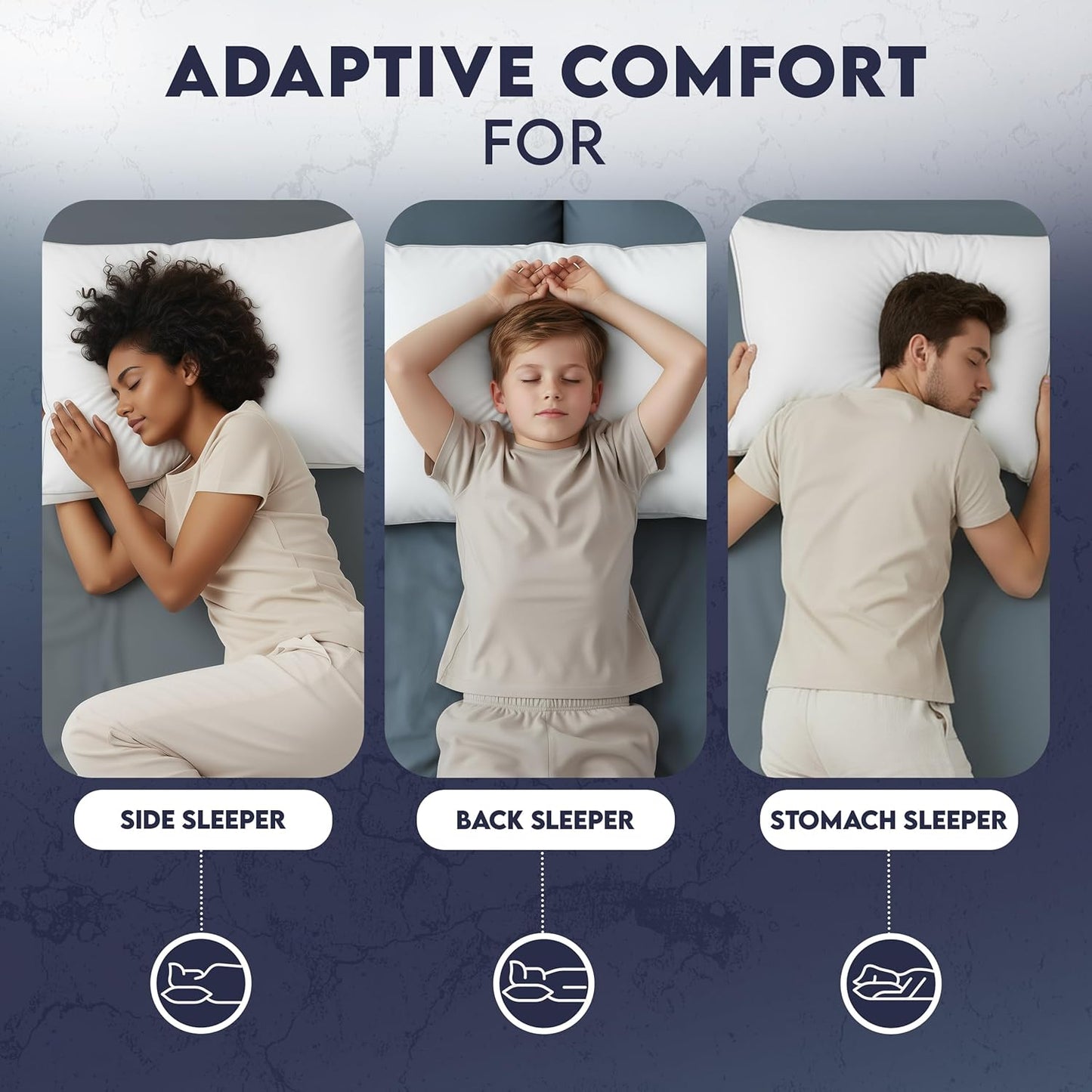 Utopia Bedding Down Alternative Pillows - Soft & Fluffy Queen Size Set of 2 | Cooling Gusseted Design for All Sleepers