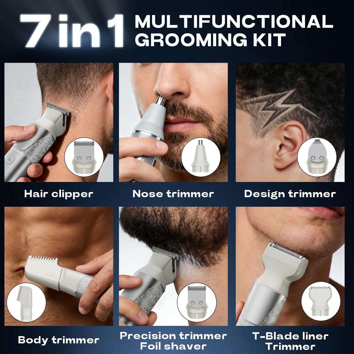 Beard Trimmer for Men Plastic Caliper Glassy Yellow