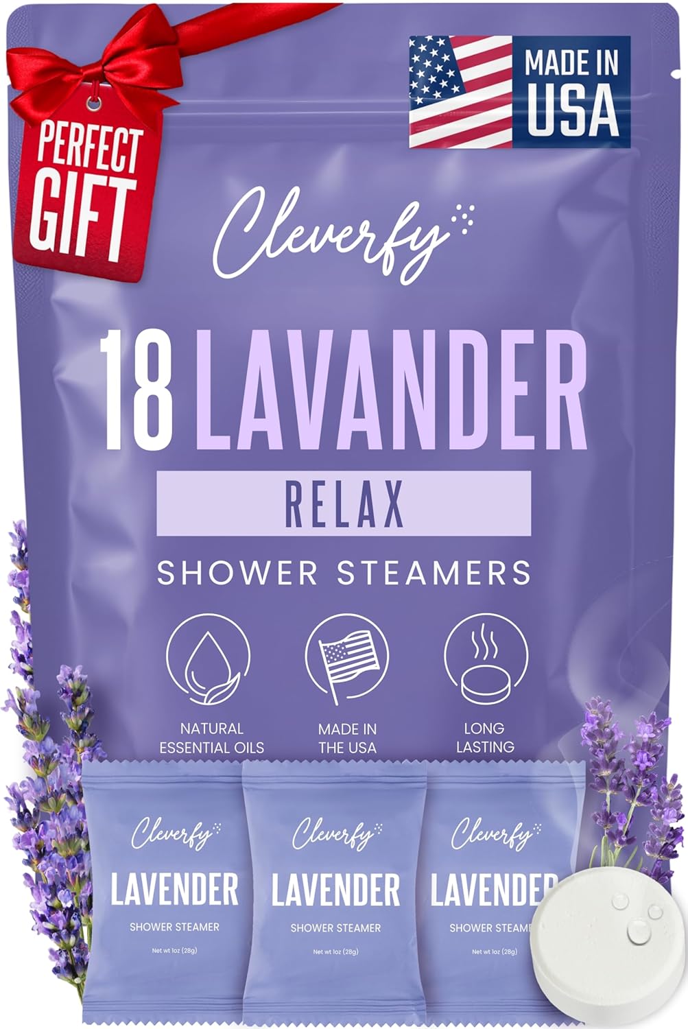 Cleverfy Shower Steamers - Aromatherapy Tablets for Relaxation | Gift Set for Women, Mom, Wife, & Friends - 6 Pack
