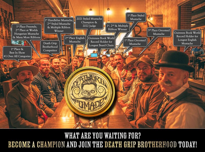 Hair Pomade For Men Grooming Styling Hair or Beard with Beeswax Medium Hold & Shine Like Gel Mousse Cream Or Grease 2 Ounces Natural Handmade in USA Citrus Scented & Essential Oils By Death Grip