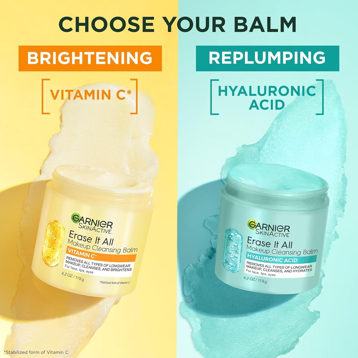 Garnier Makeup Cleansing Balm - Brightening Facial Cleanser with Vitamin C | 4.2 Oz
