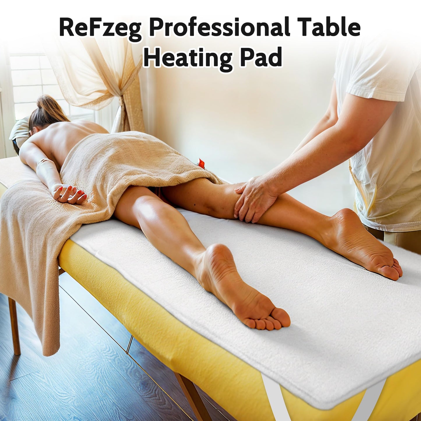 Massage Table Warmer Heating Pad Professional SPA Massage Bed Warmer 9 Hours Timer, 9 Heat Settings, Overheat Protection for Massage Bed & Spa, Thickened & Soft Fleece, 30" x 71"