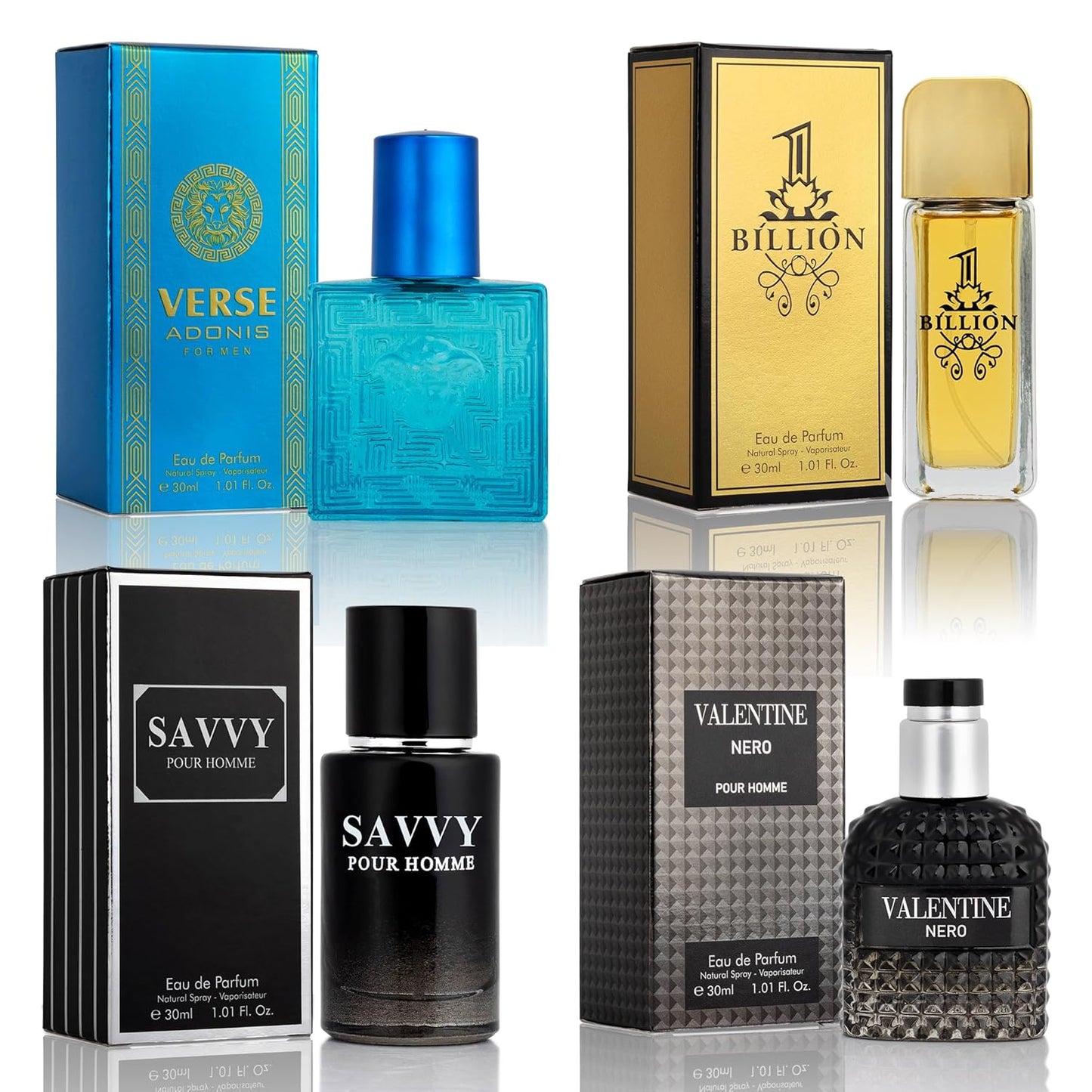 Signature Scent Mini Fragrance Set for Men - 4-Piece Collection of Woody, Spicy, Citrus & Aromatic Scents | 30ml Bottles