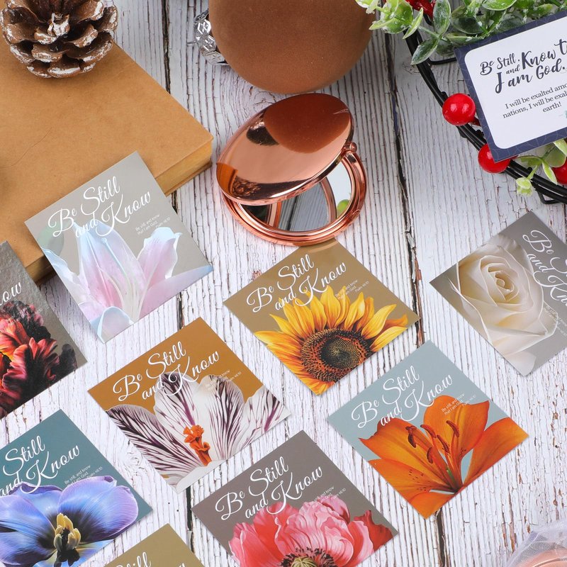 36pcs/12sets Christian Mothers Day Bulk Gifts for Church Happy Mother's Day Bible Verse Cards with Makeup Compact Pocket Mirror Religious Christian Gifts for Women for Mom Gift Prayer Supplies