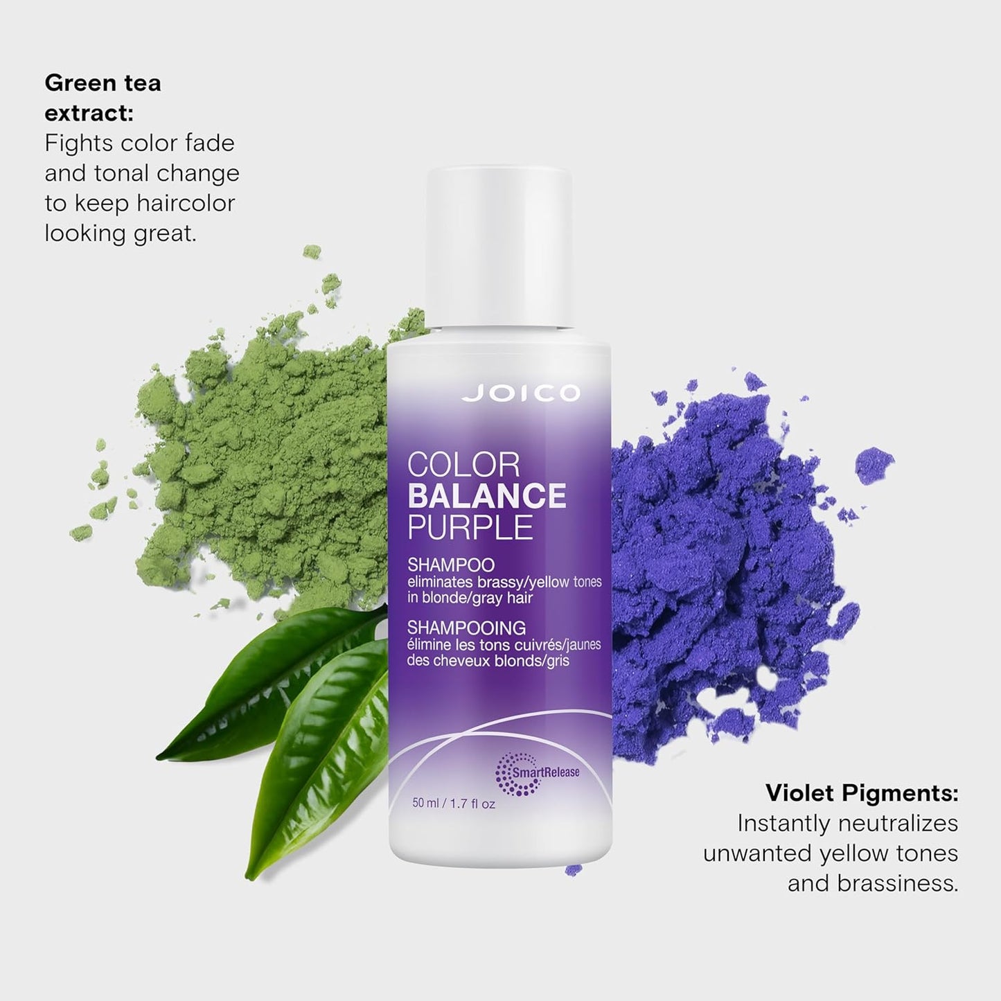 Joico Color Balance Purple Shampoo - Eliminate Brassy Tones & Boost Shine | For Cool Blonde & Gray Hair | UV Protection with Rosehip Oil & Green Tea Extract