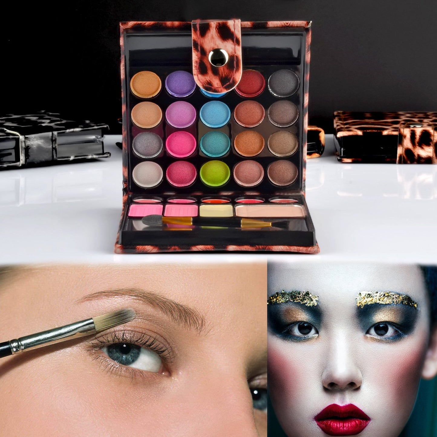 Ecvtop Professional Makeup Kit Eyeshadow Palette Lip Gloss Blush Concealer,29 Color