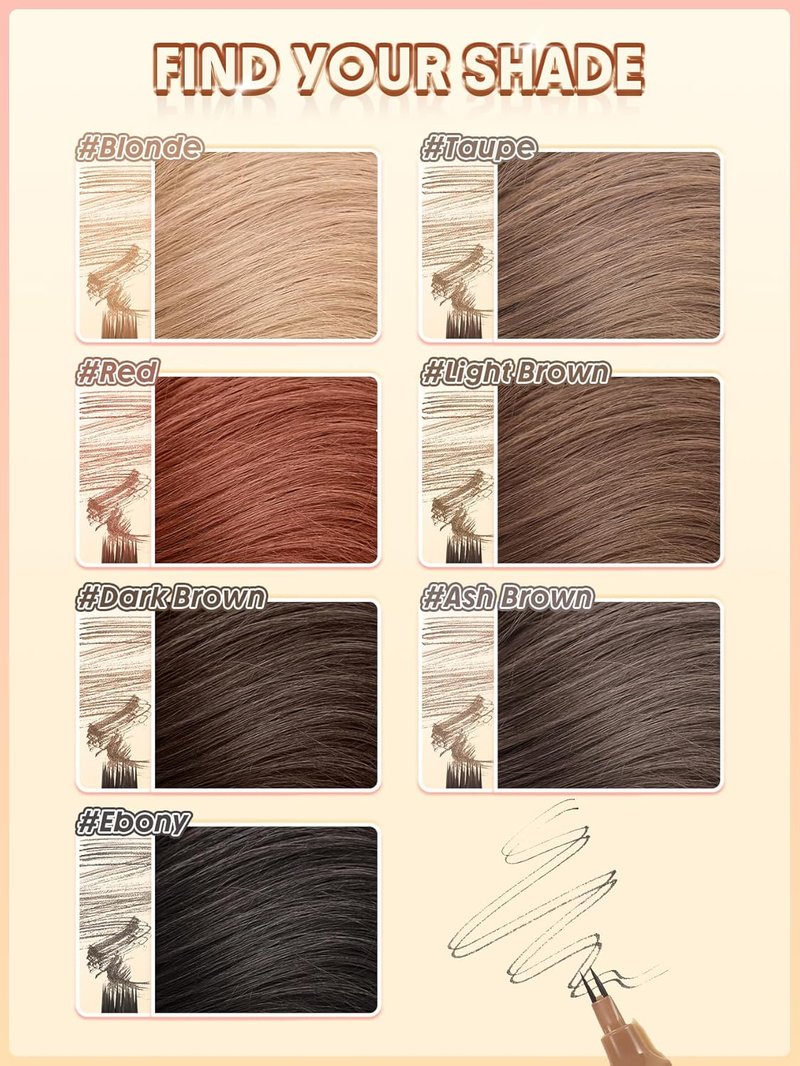 Dark Brown 2-in-1 Volume Boost Hairline Pen | Waterproof & Long-Lasting, 0.1mm Fine Line