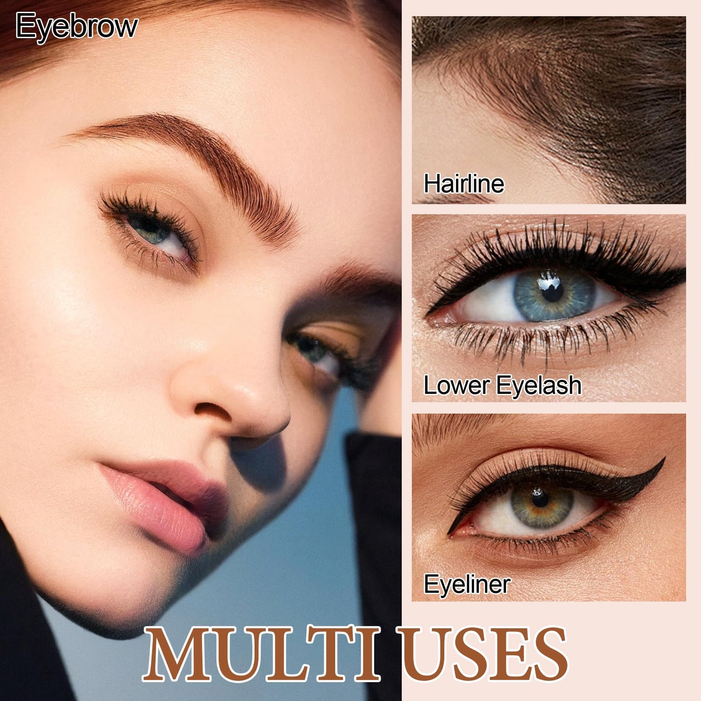 Boobeen 2 Pack 4-Tip Microblading Eyebrow Pen, Waterproof Eyebrow Pencils for Women to Effortlessly Create Natural Hair-Like Strokes, All-Day Wear