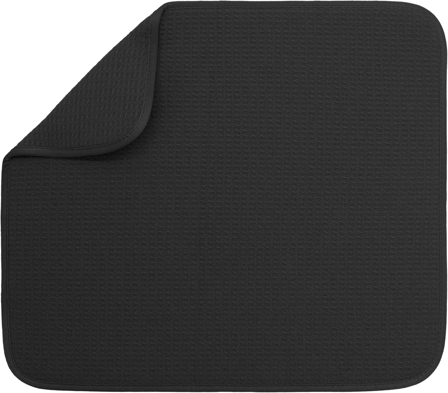 Dish Drying Mat XL - Absorbent Microfiber Kitchen Counter Pad | 18” x 24” | Charcoal