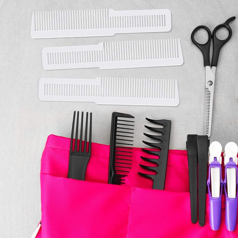 Potchen 3 Pcs Hair Cutting Comb Professional Styling Barber Clipper Comb Heat Resistant Hairstylist Accessories for Barbershops Households Home Salon Men and Women(White)