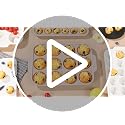 Silicone Muffin Pans Set - 24-Cup Nonstick Baking Tray with Metal Reinforcement