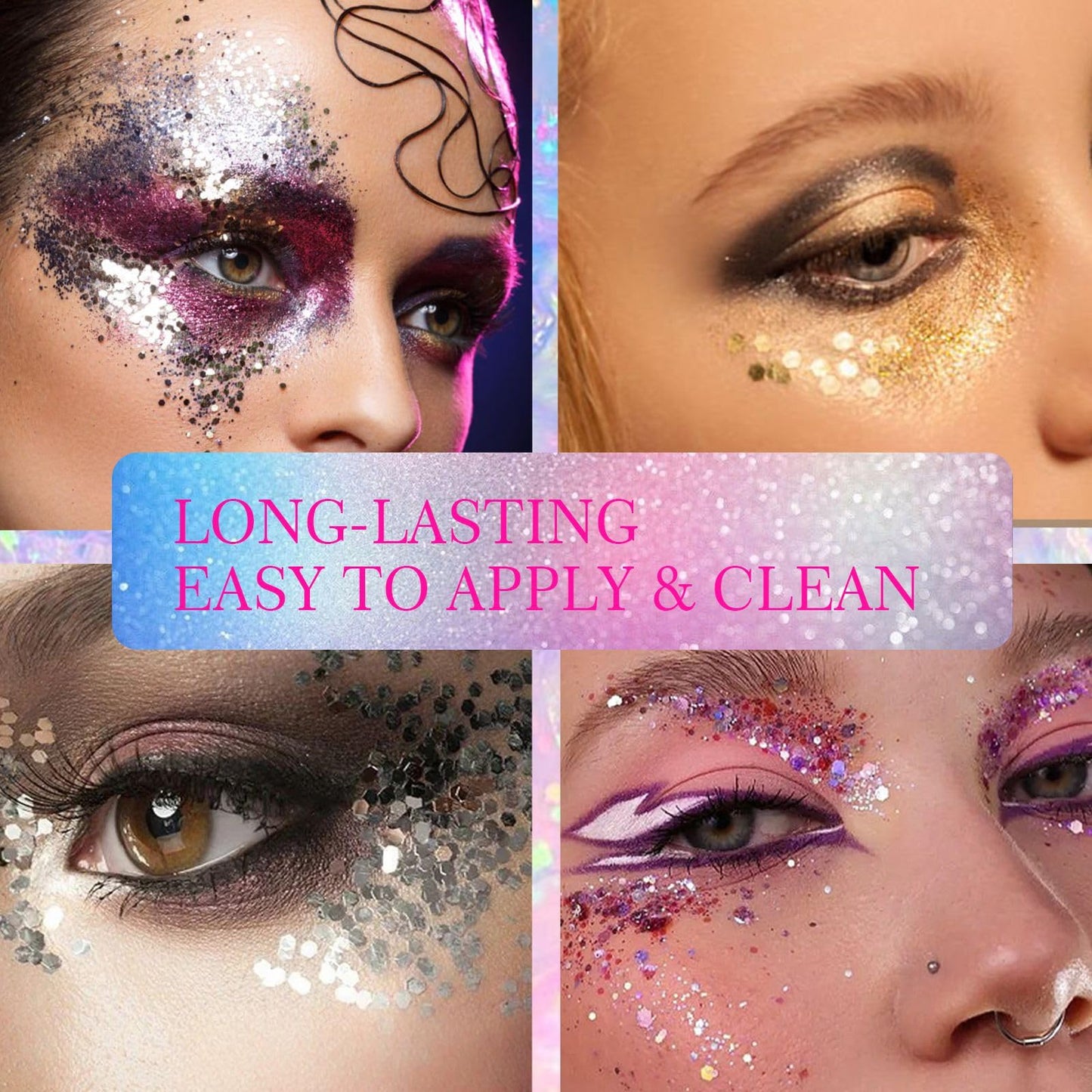 Body Face Glitter for Women Girls Waterproof No Skin Irritation Mermaid