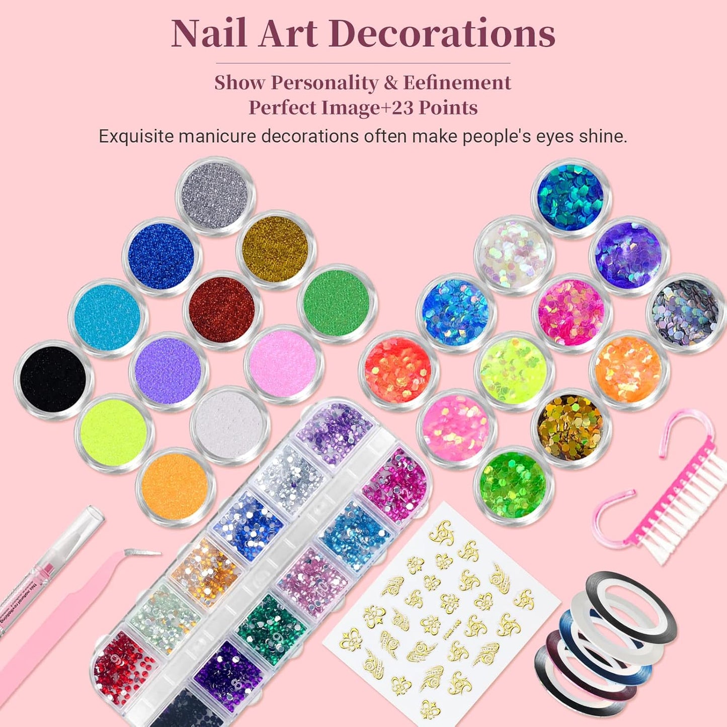Acrylic Nails Kit - Complete Professional Set with UV Light & Drill | DIY Home Salon Essentials