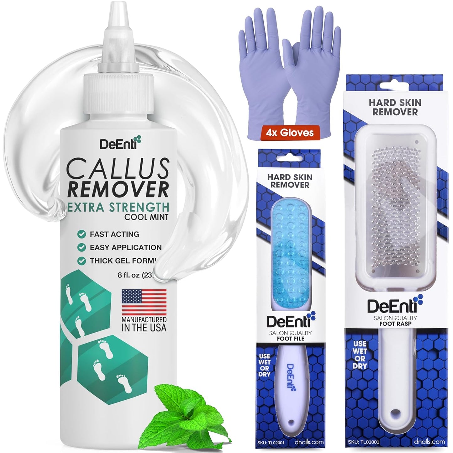 Callus Remover Gel for Feet - Extra Strength 8oz | Professional Pedicure Supplies for Dry Skin & Cracked Heels