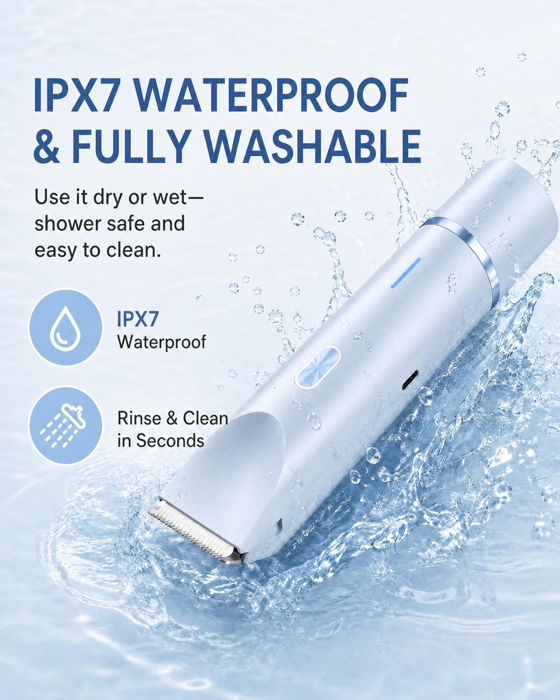 AiooTisu 2-in-1 Bikini Trimmer for Women - Dual Head Electric Shaver with Foil & Rotary Heads, Rechargeable & Waterproof, for Body, Bikini Line, Face, Legs & Underarms