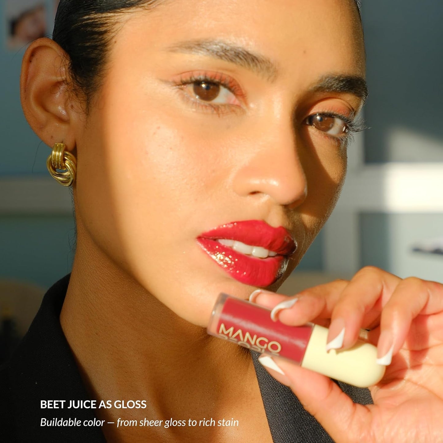 Hydrating Glossy Fruit Lip Stain - 2-in-1 Tint & Oil for Soft, Smooth Lips | Beet Juice