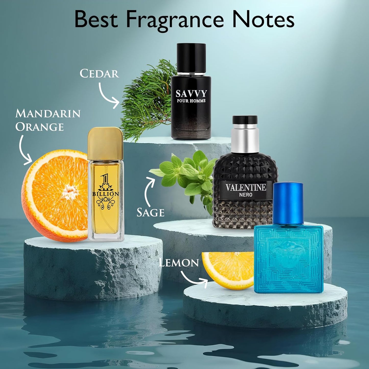 Signature Scent Mini Fragrance Set for Men - 4-Piece Collection of Woody, Spicy, Citrus & Aromatic Scents | 30ml Bottles