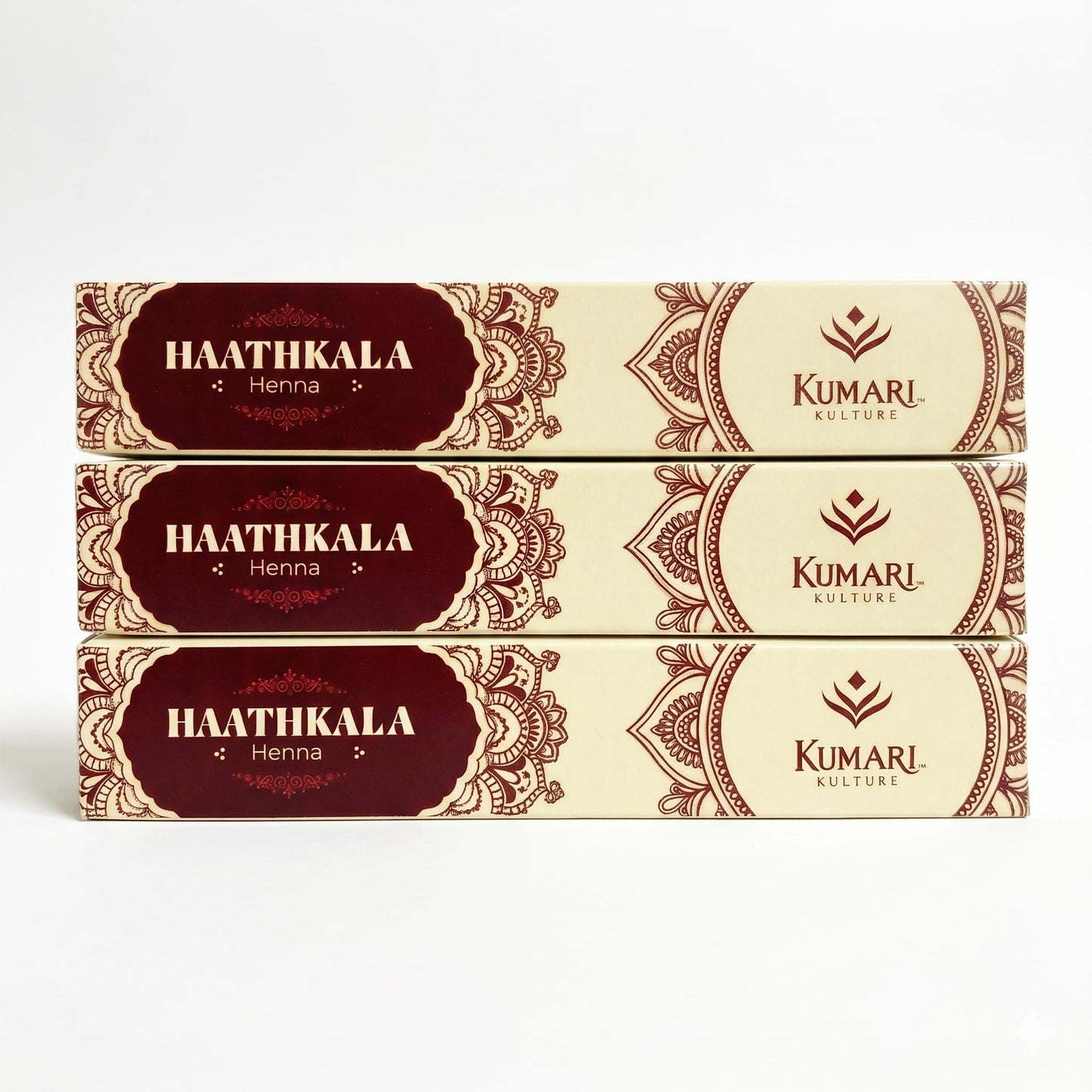 Plant Based Henna Paste Cones | Made of 100% Pure Henna Powder Hair Dye | Infused with Tea Tree Oil | Reddish Brown Color pack of 3