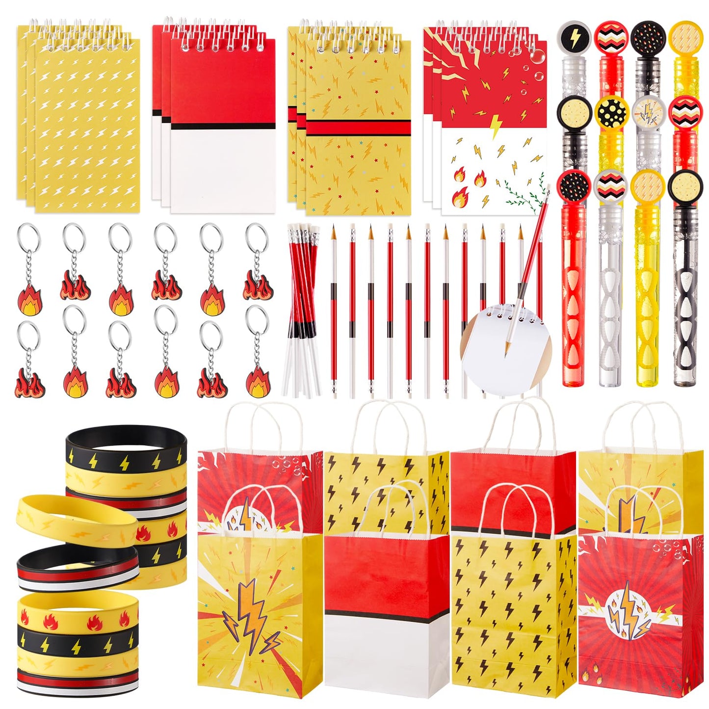 Vanblue 72Pcs Cartoon Animation Party Favors Theme Birthday Party Decorations Goodie Bags Stuffers Gift Bags Silicone Wristband for Birthday Party Supplies Gifts Pinata Fillers