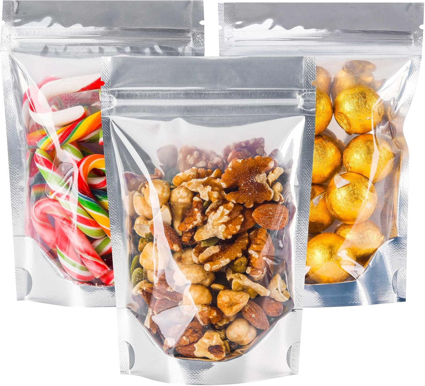 Mylar Bags for Food Storage - Resealable 100 Pack | Silver 3x6 Inches