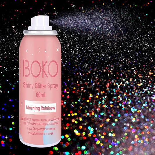 Holographic Silver Body Glitter Spray - Quick-Drying, Long-Lasting 60ML for Hair, Clothes & Festivals | Rave Accessories