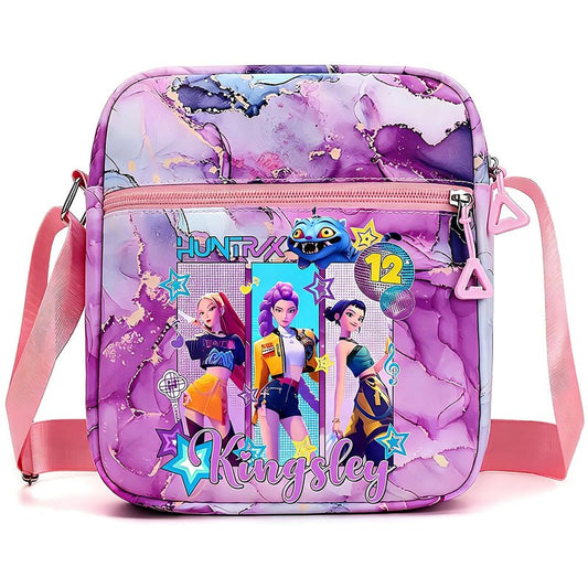 Kawaii K-pop Crossbody Bag with Adjustable Shoulder Straps, Cute Anime Shoulder Bag with Zipper, Cartoon Merch for Womens Birthday Gifts
