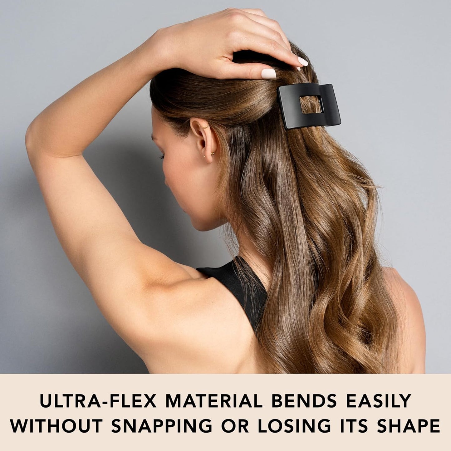 Flexi Soft Flat Lay Claw Clip - Flexible Hair Clip for All-Day Hold | Comfortable for Travel & Lounging