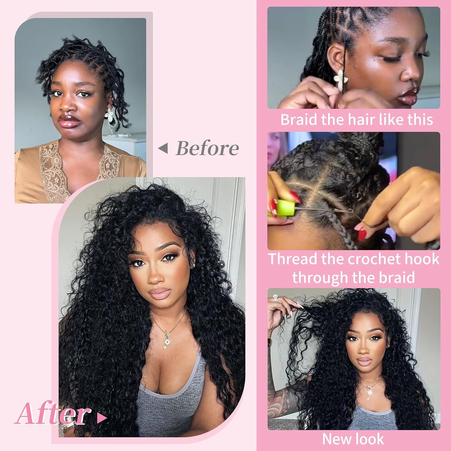 Feather Crochet Hair Extensions - 12 Inch 120g Invisible Miracle Knots for Black Women | Jerry Curly Pre-Separated Natural Black