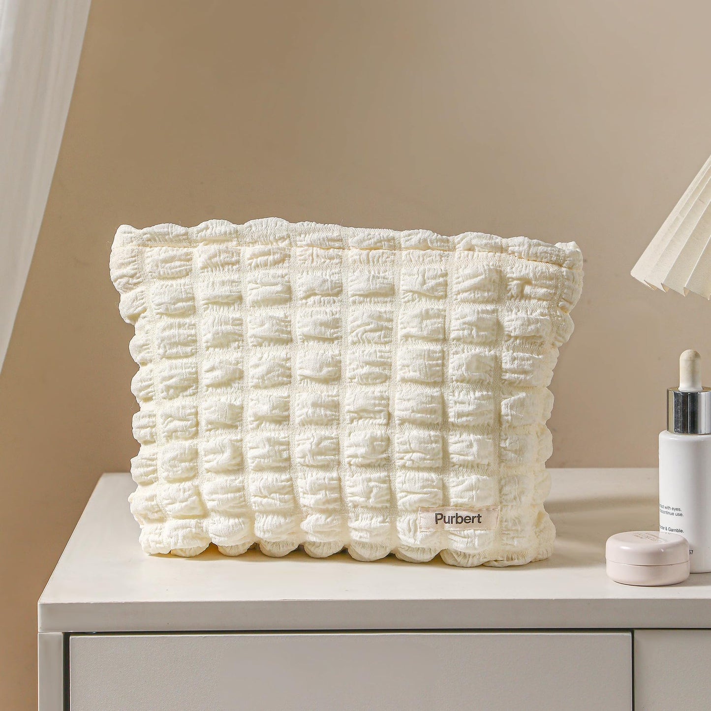 Purbert Bubble Cloud Makeup Bag - Large Capacity Travel Cosmetic Organizer