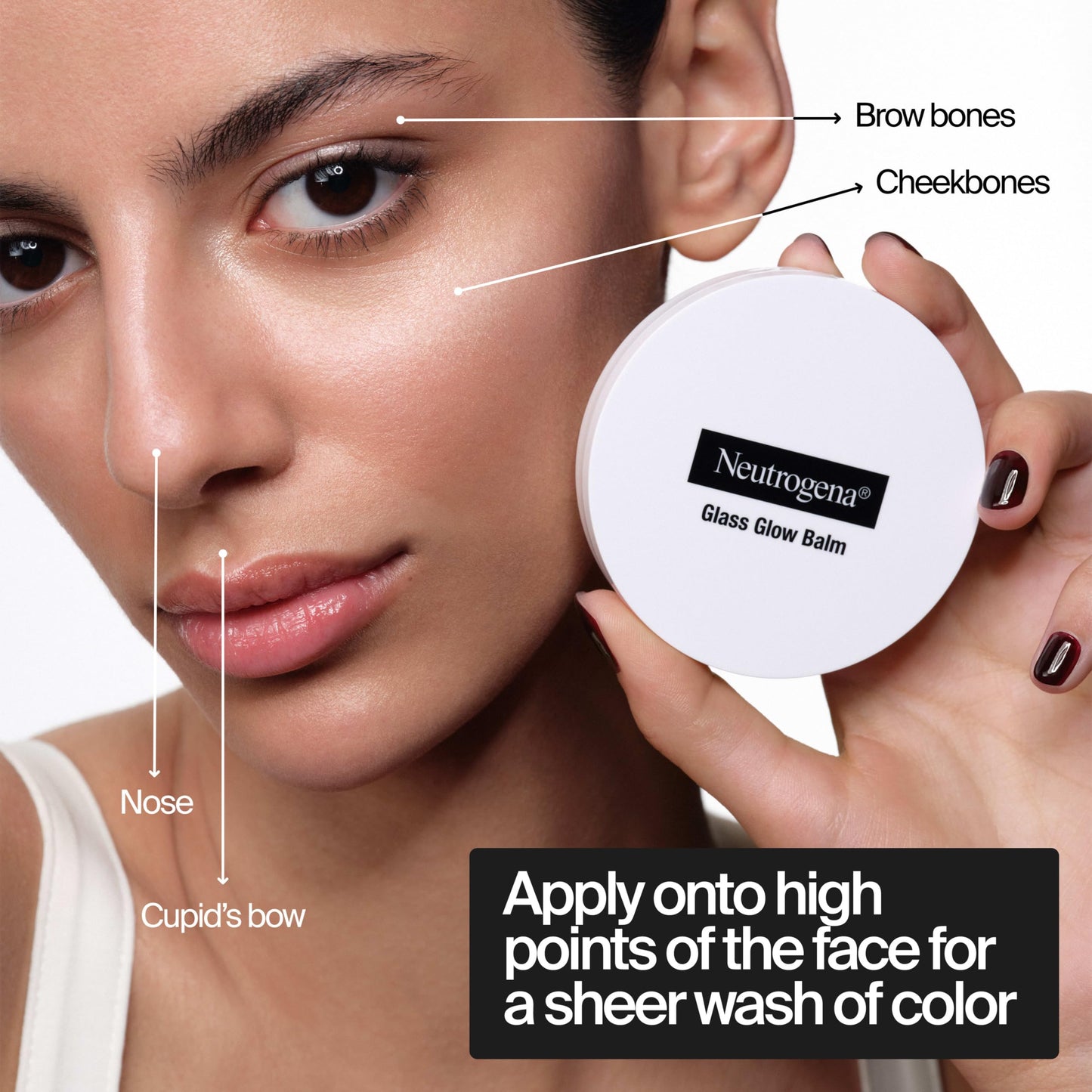 Neutrogena Glass Glow Balm Highlighter Rose Sunset, Balm Makeup for Dewy Radiant Skin, 0.3 oz