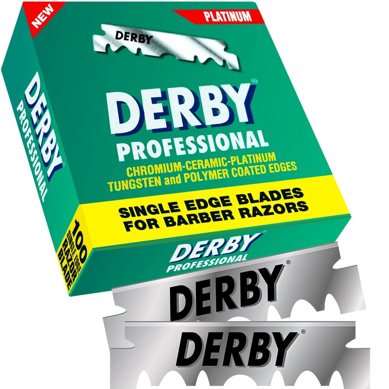 1000 "Derby Professional" Single Edge Razor Blades for straight razor