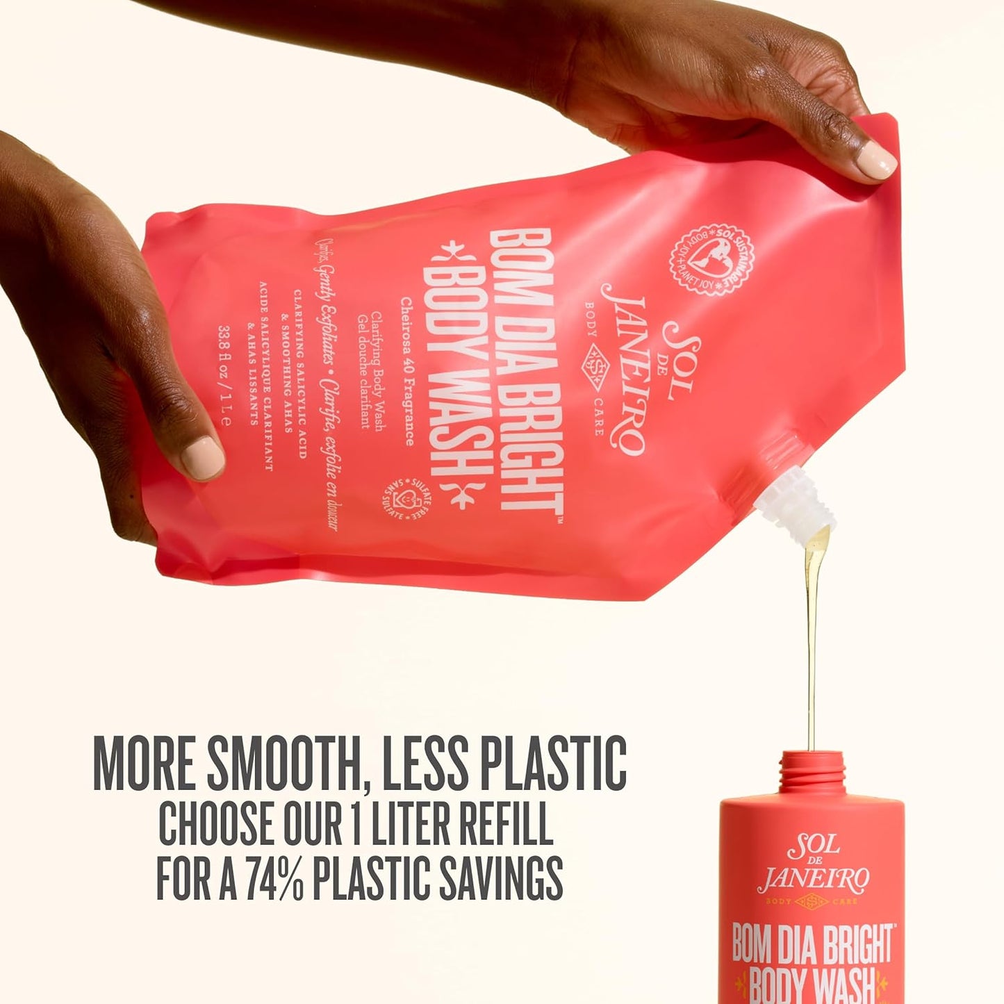 Bom Dia Bright AHA BHA Body Wash - Clarifying Formula for Radiant Skin