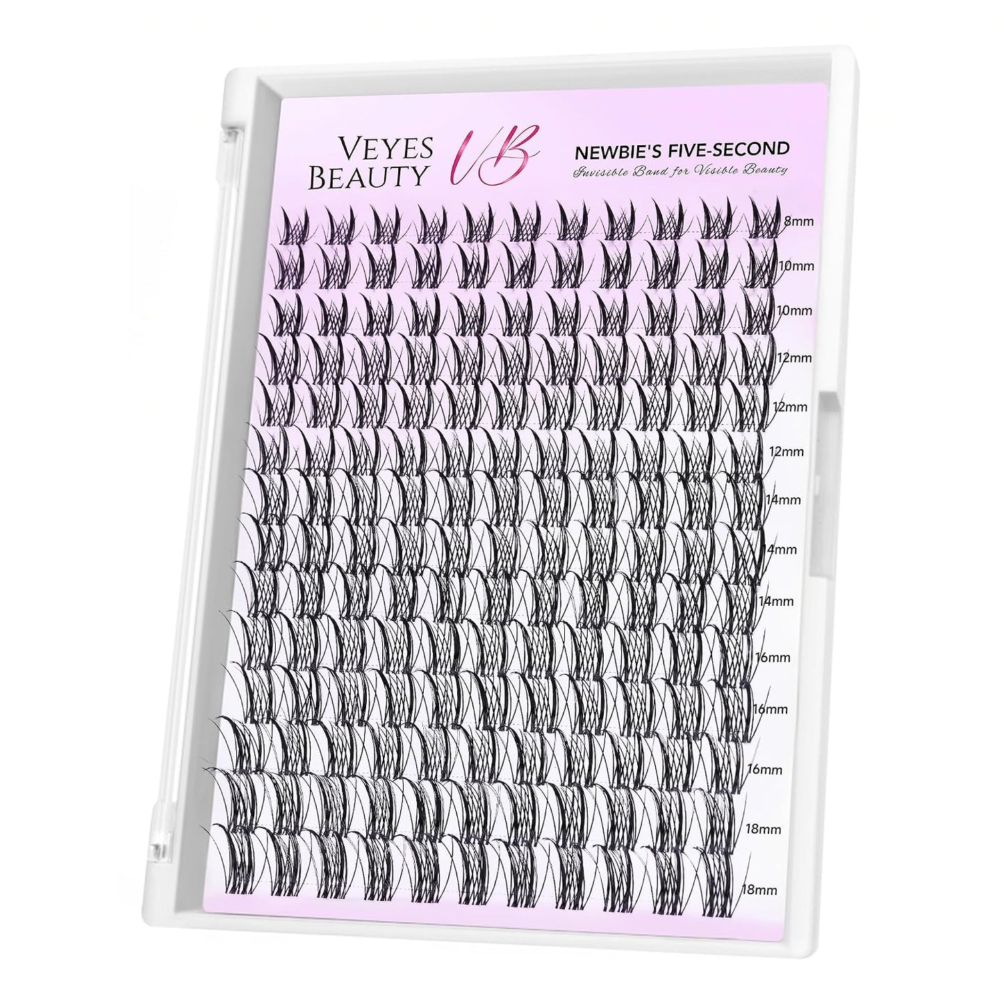 Brown Manga Lash Clusters - DIY Individual Eyelash Extensions with Thin Invisible Band | 8-18mm Mixed Lengths for Easy Self-Application