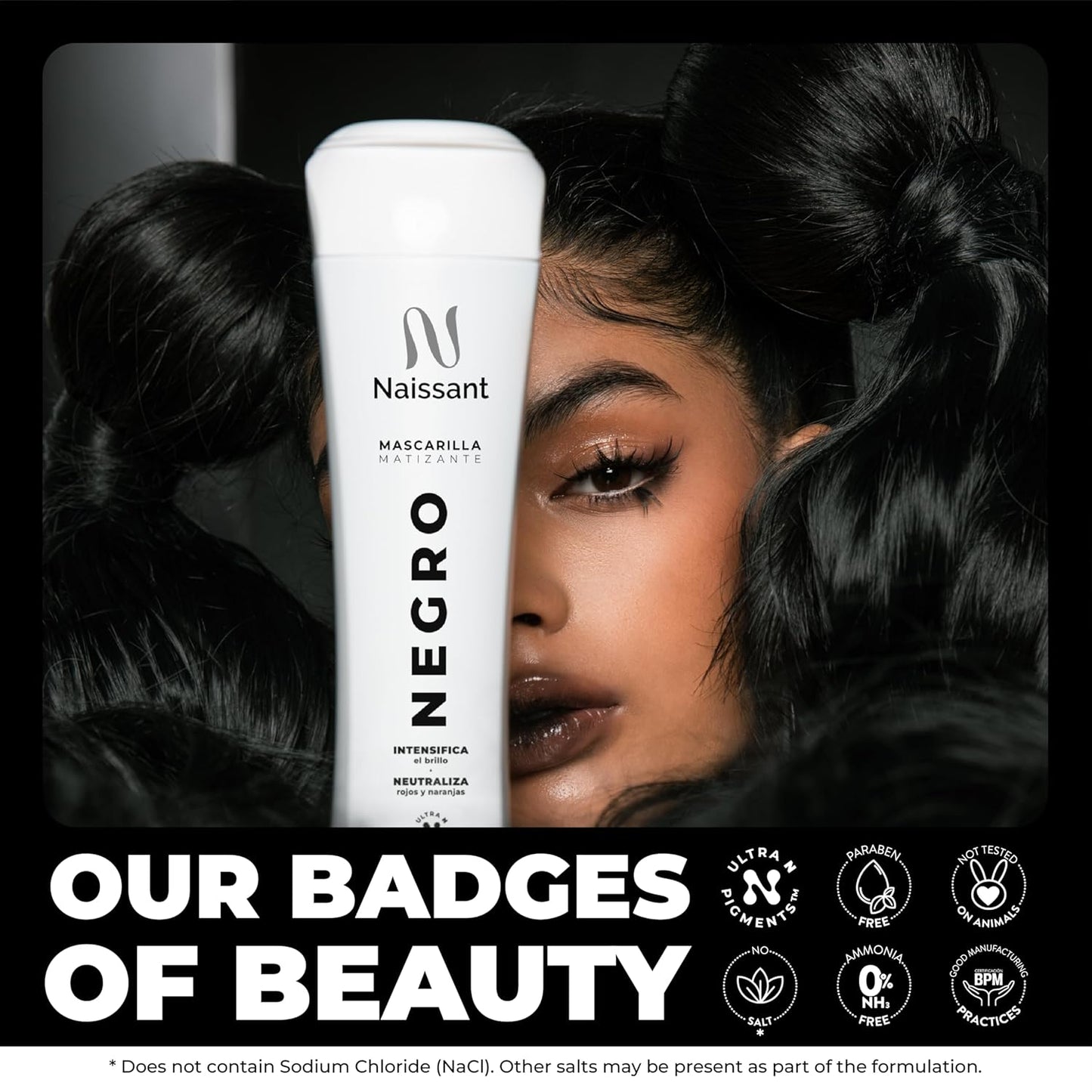 Cool Black Hair Toning Mask - Ultra High-Purity Pigments for Neutralizing Red & Orange Undertones | 10.1 Fl. Oz