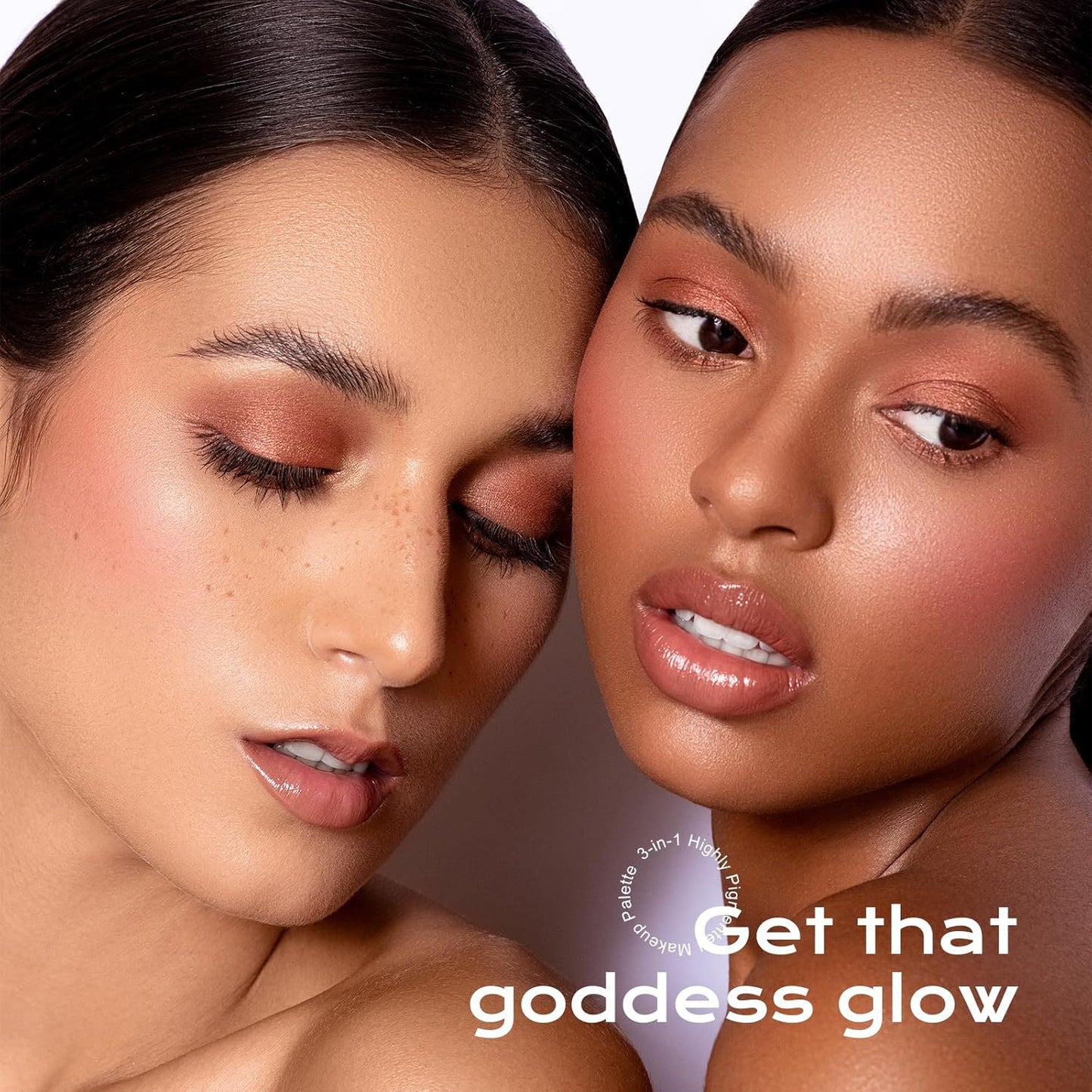 Contour Blush Highlighter Makeup Palette - Travel Size Kit with Brush & Mirror | 3 Colors (Pink)