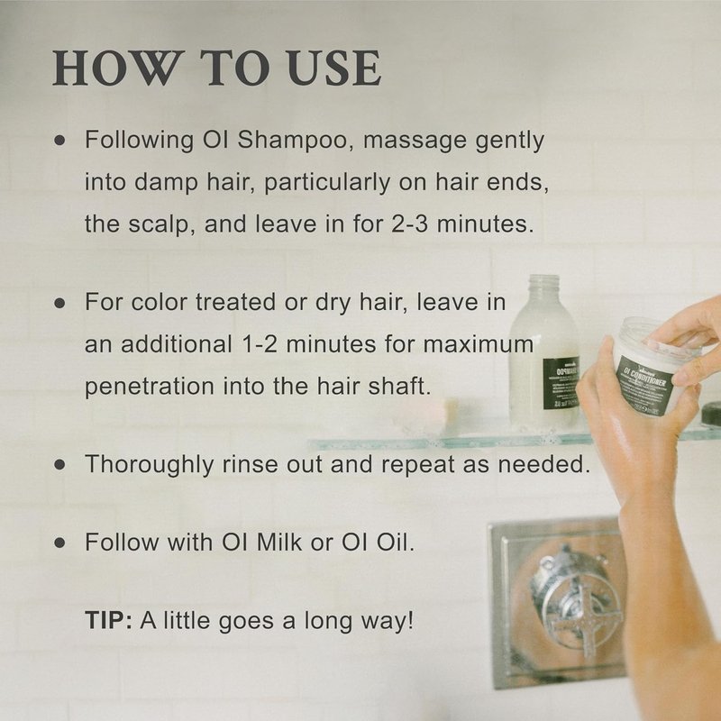 Davines OI Conditioner - Rich Hydrating Cream for All Hair Types | Accelerates Drying, Adds Shine & Softens with Roucou Oil