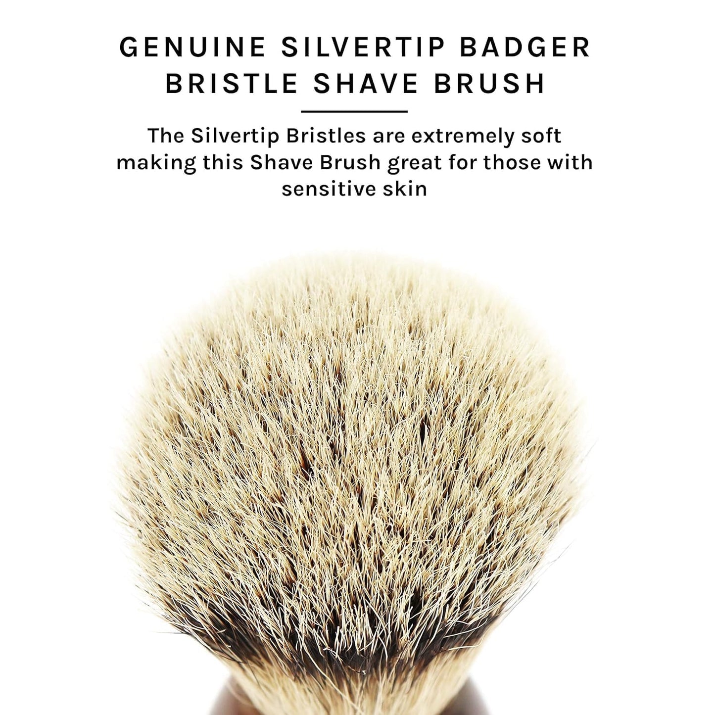 Parker 100% Silvertip Badger Shaving Brush – Faux Horn Handle, Long Loft 22 mm Knot, Chrome Base & Resin Stand – Rich Lather, Soft Bristles for Comfortable Shaving
