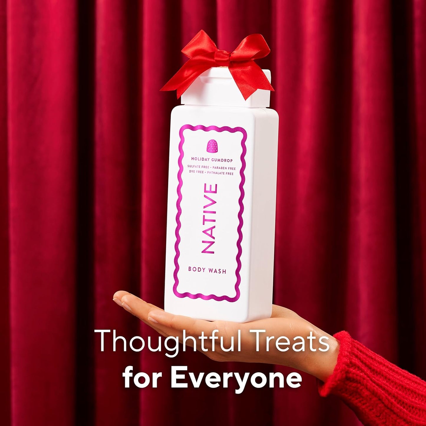 Native Body Wash - Holiday Gumdrop Scent | Naturally Derived Ingredients, Sulfate & Paraben Free | 18 oz
