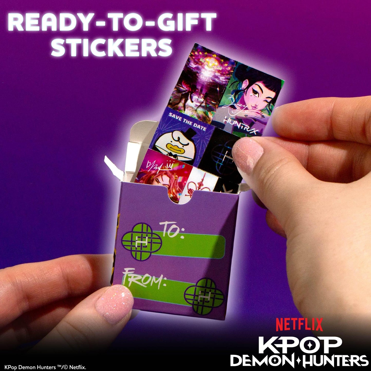 Kpop Demon Hunters™ Sticker Party Packs - 16 Boxes with 5 Stickers Each, Great Kpop Demon Hunters Party Favors, Valentine's Day, Kids Birthday Gifts, Official K Pop Merch