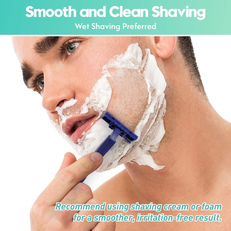 Phafaloop Individually Wrapped Twin Blade Disposable Razors – 40 Pack Stainless Steel Shavers with Lubricating Strip, Safety Cap & Non-Slip Handle for Sensitive Skin, Travel, Hotel, Hygiene Use